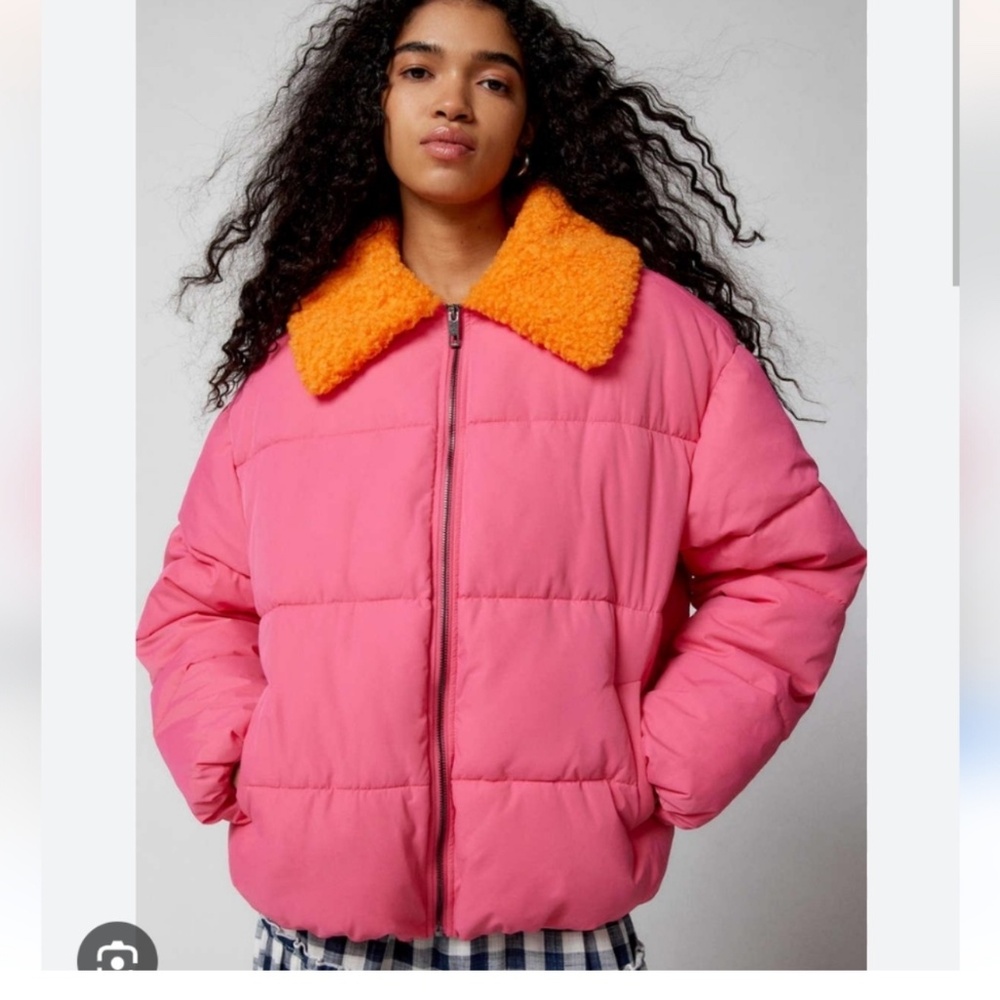 Urban Outfitters Duckie Faux Shearling Puffer Jacket